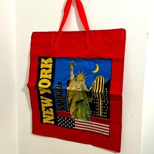 New York REUSABLE TOTE BAG With Zip Closure size XL